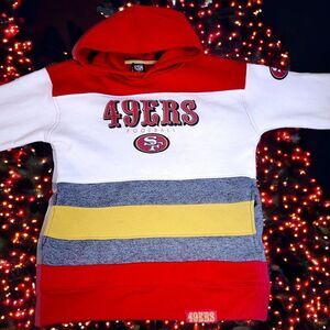 NFL San Francisco 49ers kids red gold football hoodie